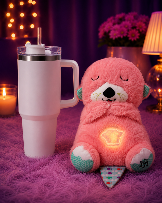 ☕🐻 Self Care Dream Duo — CuddleSip Tumbler + Breathing Teddy